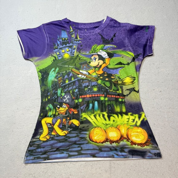 Disney Parks Halloween Shirt Mickey Minnie Pluto Goofy Donald Adult Small - Picture 2 of 12